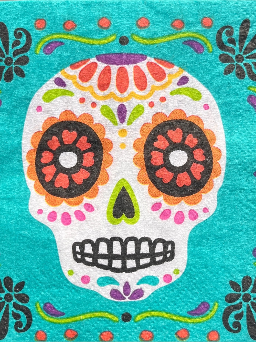 Sugar Skull Napkins Day of the Dead Beverage Party 32 COUNT NWOT